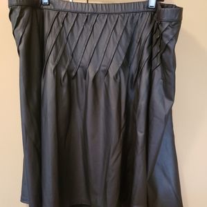Plus-size black faux leather skirt Lane Bryant